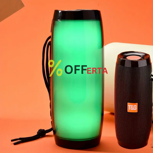 Boxa stereo Bluetooth cu lumina ambientala multicolora