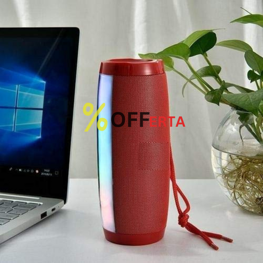 Boxa stereo Bluetooth cu lumina ambientala multicolora