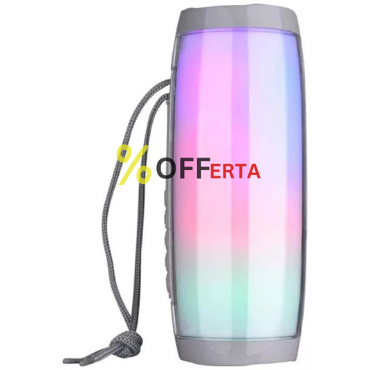 Boxa stereo Bluetooth cu lumina ambientala multicolora