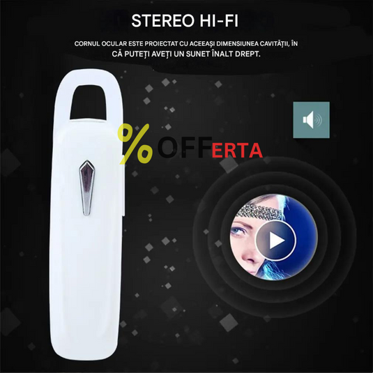 Casca bluetooth pentru convorbiri telefonice, autonomie 8 ore, microfon excelent