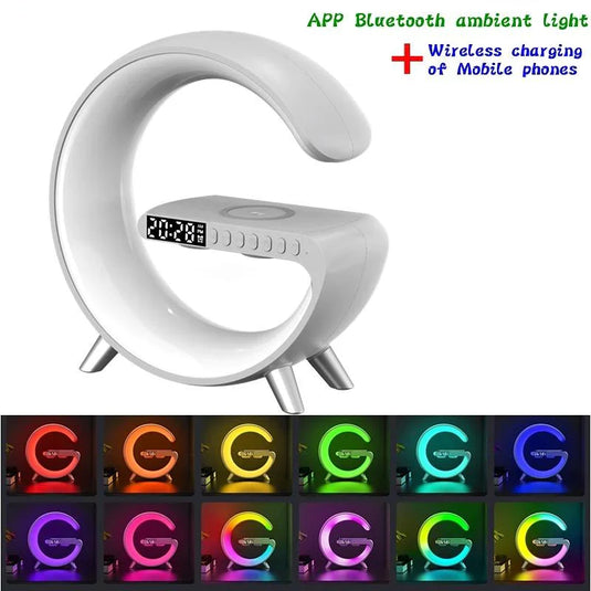Statie Incarcare Wireless 3 in 1 cu lampa RGB