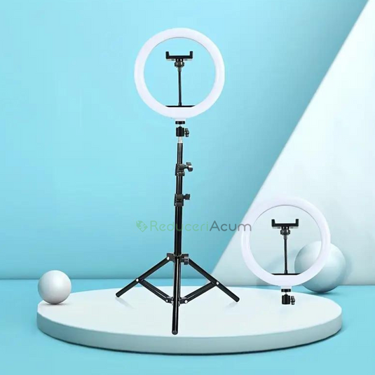 Lichidare de stoc. Lampa circulara LED cu trepied si suport de telefon