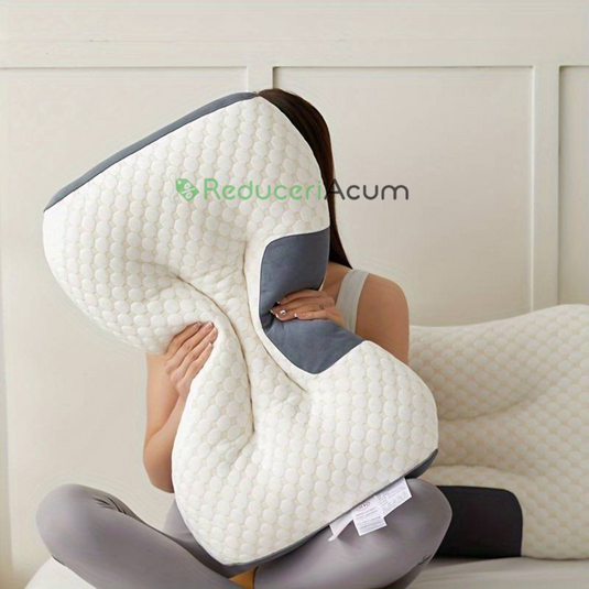 Set 2 X Pernă Tricotată Din Bumbac Cu Protecție Cervicală A Gâtului